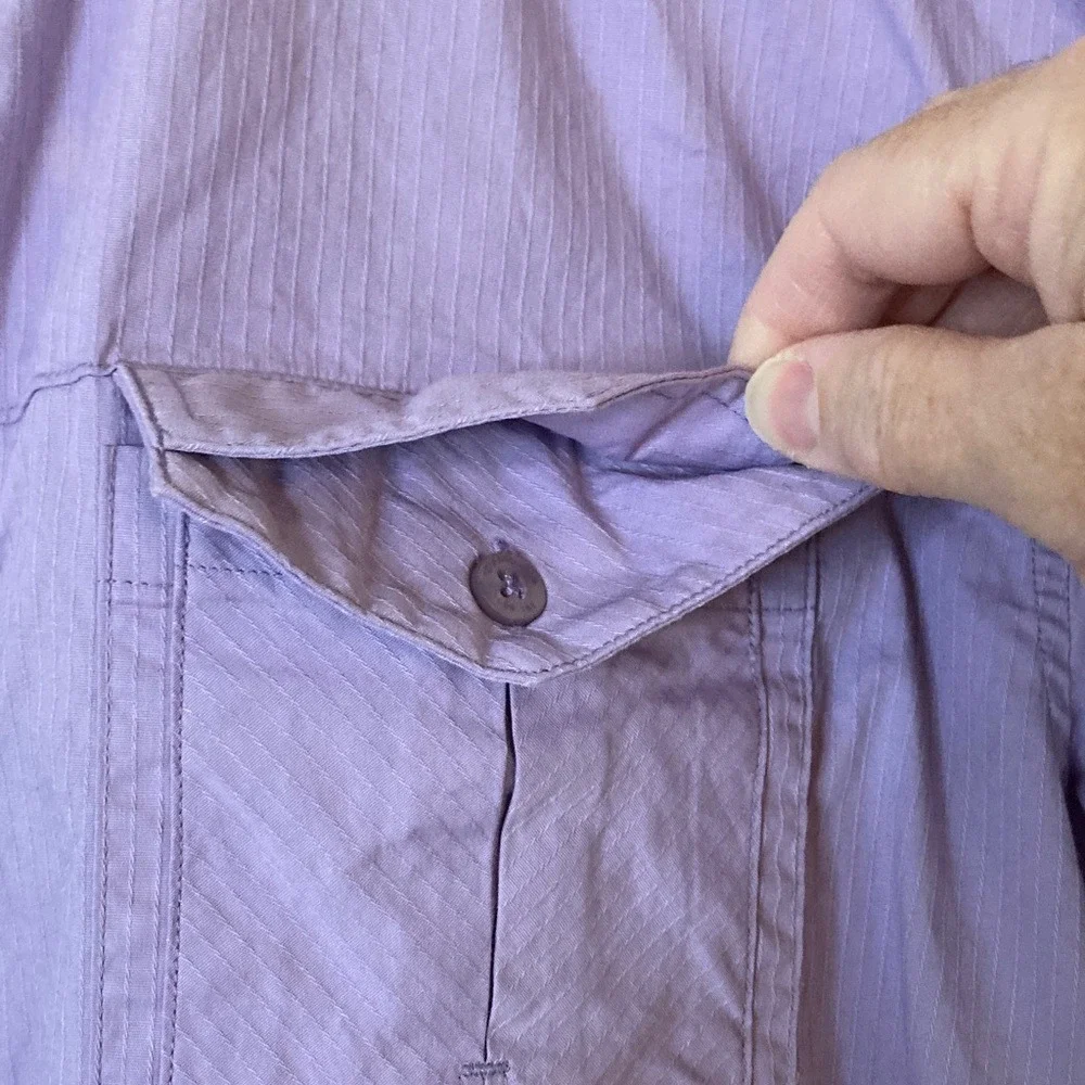 7 Diamonds‎ Mens Double Pocket Lavender Long Sleeve Button Up Shirt Size XL
